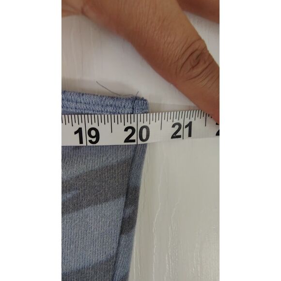 Live Love Lounge Women's XL Blue Zebra Stripe Tank Top - Picture 5 of 6